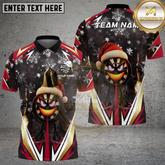 Maxcorners Evil Santa Dartboard Red Flame Christmas Multicolor Options Personalized Name, Team Name 3D Shirt (4 Colors)