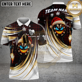 Maxcorners Angry Santa Dartboard Snowstorm White Gold Multicolor Options Personalized Name, Team Name 3D Shirt (4 Colors)