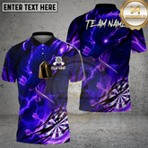 Maxcorners Electric Wolf Darts Multicolor Options Personalized Name, Team Name 3D Shirt (4 Colors)