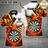 Maxcorners Darts Flaming Dartboard Blaze Multicolor Options Personalized Name, Team Name 3D Shirt (4 Colors)