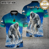 Maxcorners Bowling Ice Yeti Aurora Storm Multi Options Personalized Name, Team Name Unisex 3D Shirt (4 Colors)