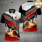 Maxcorners Bowling Fire Strike Tech Armor Multi Options Personalized Name, Team Name Unisex 3D Shirt (4 Colors)
