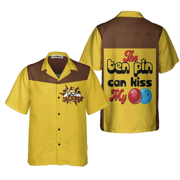 Maxcorners Bowling The Ten Pin Can Kiss My Ball Hawaiian Shirt
