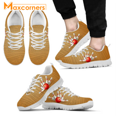 Maxcorners Bowling Wood All Over Printed Sneaker Shoes