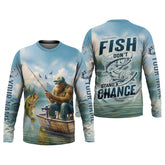 Maxcorners Don't Stand A Chance Men Fishing Shirt, SPF Long Sleeve Shirts, Presents For Fishermen