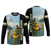 Maxcorners Boatin And Floatin, Bigfoot Fishing Shirt, UPF Fishing Shirts, Men Long Sleeve Shirt, Mens Casual Shirts