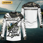 Maxcorners Camo Fishing Shirt, Fish Button Up Shirt, SPF Long Sleeve Shirts, Presents For Fishermen