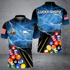 Maxcorners Personalized 3D Funny Billiards Teams Polo Shirts KH