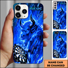 Maxcorners Darts Flaming Bull Power Shot Personalized Name Phone Case