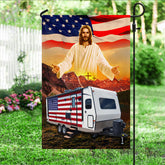 Maxcorners Camping Trailer God Bless Flag VT32