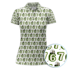 Maxcorners Golf 67 Pattern Polos, Funny Golf Shirt For Golfer, Golf Gift For Men