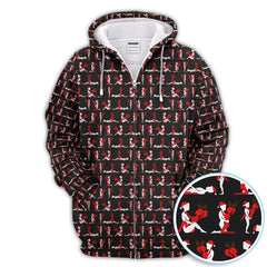 Maxcorners Funny Christmas Girl Polos, Santa Babe Pattern Golf Shirt For Men, Golf Gift For Golfer