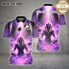 Maxcorners Bowling Shirt Pharaoh Golden Throne Multioptions Personalized Name, Team Name Unisex 3D Shirt (4 Colors)