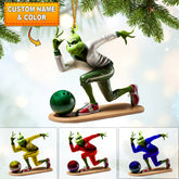 Maxcorners Bowling ELF Home Decor Christmas Ornament, Personalized Ornament 2D Flat LM2211