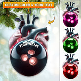 Maxcorners Custom Name Bowling Ornament, Christmas Gift for Bowling Lover35 2D Flat LM2111
