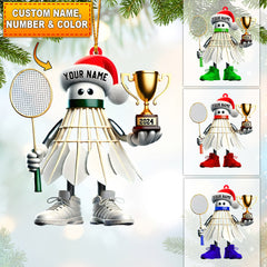 Maxcorners Badminton Champion Decor Christmas Ornament, Personalized Ornament 2D Flat LM2211