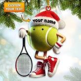 Maxcorners Tennis Ornament, Personalized Ornament 2D Flat LM2211