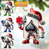Maxcorners Poker Home Decor Christmas Ornament, Personalized Ornament 2D Flat LM2211