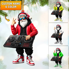 Maxcorners Santa DJ Home Decor Christmas Ornament, Personalized Ornament 2D Flat LM2211