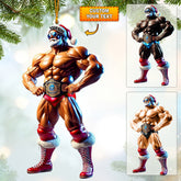 Maxcorners Strong Santa Home Decor Christmas Ornament, Personalized Ornament 2D Flat LM2211