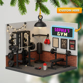Maxcorners Christmas Gym House, Home Decor, Christmas Ornament, Personalized Ornament 2D Flat LM2111