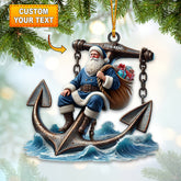 Maxcorners Santa Anchor Home Decor Christmas Ornament, Personalized Ornament 2D Flat LM2211