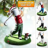 Maxcorners Custom Name Golf Ornament, Golf Lover Christmas Gift4 2D Flat LM2111