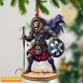 Maxcorners Custom Scotland Lion Ornament, Personalized Ornament 2D Flat LM2211