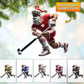 Maxcorners Field Hockey Home Decor Christmas Ornament, Personalized Ornament 2D Flat LM2211