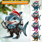 Maxcorners Shark King Home Decor Christmas Ornament, Personalized Ornament 2D Flat LM2211