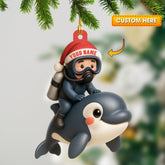 Maxcorners Diver, Home Decor, Christmas Ornament, Personalized Ornament4 2D Flat LM2111