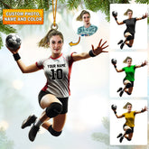 Maxcorners Handball Woman Decor Christmas Ornament, Personalized Ornament 2D Flat LM2211