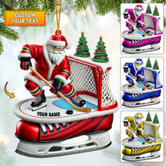 Maxcorners Hockey Christmas Home Decor Christmas Ornament, Personalized Ornament4 2D Flat LM2211