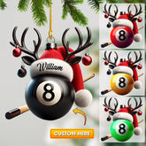 Maxcorners Billiard Ball Christmas Ornament, Personalized Ornament 2D Flat LM2211