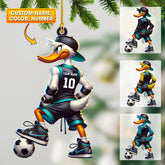 Maxcorners Football Duck Christmas Ornament, Personalized Ornament 2D Flat LM2211