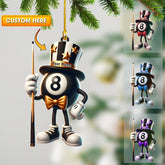 Maxcorners Mr.Billiard Christmas Ornament, Personalized Ornament 2D Flat LM2211