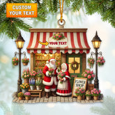 Maxcorners Custom Name Flower Shop Ornament, Flower Shop Christmas Decoration 2D Flat LM2111