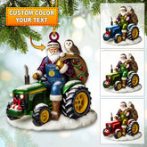 Maxcorners Custom Name Santa FFA Ornament, Christmas Gift Decoration 2D Flat LM2111