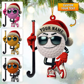 Maxcorners Gold Ball Home Decor Christmas Ornament, Personalized Ornament 2D Flat LM2211