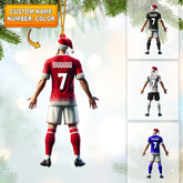 Maxcorners Santa Football Player Keeper Christmas Ornament, Personalized Ornament 2D Flat LM2211