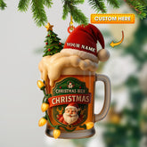 Maxcorners Christmas Beer, Home Decor, Christmas Ornament, Personalized Ornament 2D Flat LM2111