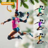 Maxcorners Custom Ornament, Handball Woman Ornament, Christmas Decor 2D Flat LM2211