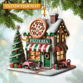 Maxcorners Pizzeria Home Decor Christmas Ornament, Personalized Ornament 2D Flat LM2211