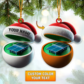Maxcorners Custom Name Ping Pong Ornament, Table Tennis Lover Christmas Gift 2D Flat LM2111