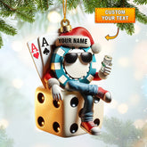 Maxcorners Dice Home Decor Christmas Ornament, Personalized Ornament 2D Flat LM2211