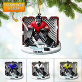 Maxcorners Hockey Goal Keeper Christmas Ornament, Personalized Ornament 2D Flat LM2211