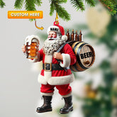 Maxcorners Santa Beer, Home Decor, Christmas Ornament, Personalized Ornament 2D Flat LM2111