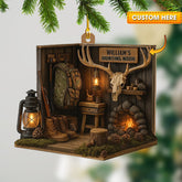 Maxcorners Hunter Corner, Home Decor, Christmas Ornament, Personalized Ornament 2D Flat LM2111