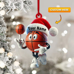 Maxcorners Basketball Playing Christmas Ornament, Personalized Ornament 2D Flat LM2211