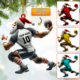 Maxcorners Ball And Santa Home Decor Christmas Ornament, Personalized Ornament 2D Flat LM2211